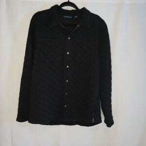 Men's Perry Ellis Black Quilted Lightweight Shirt Jacket XL
